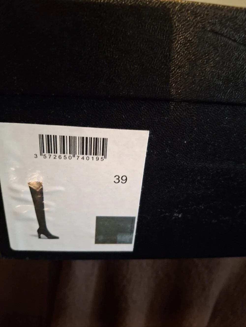 CHANEL Light Gray Suede Over-the-Knee Boots with Patent Toe Comes With Box.